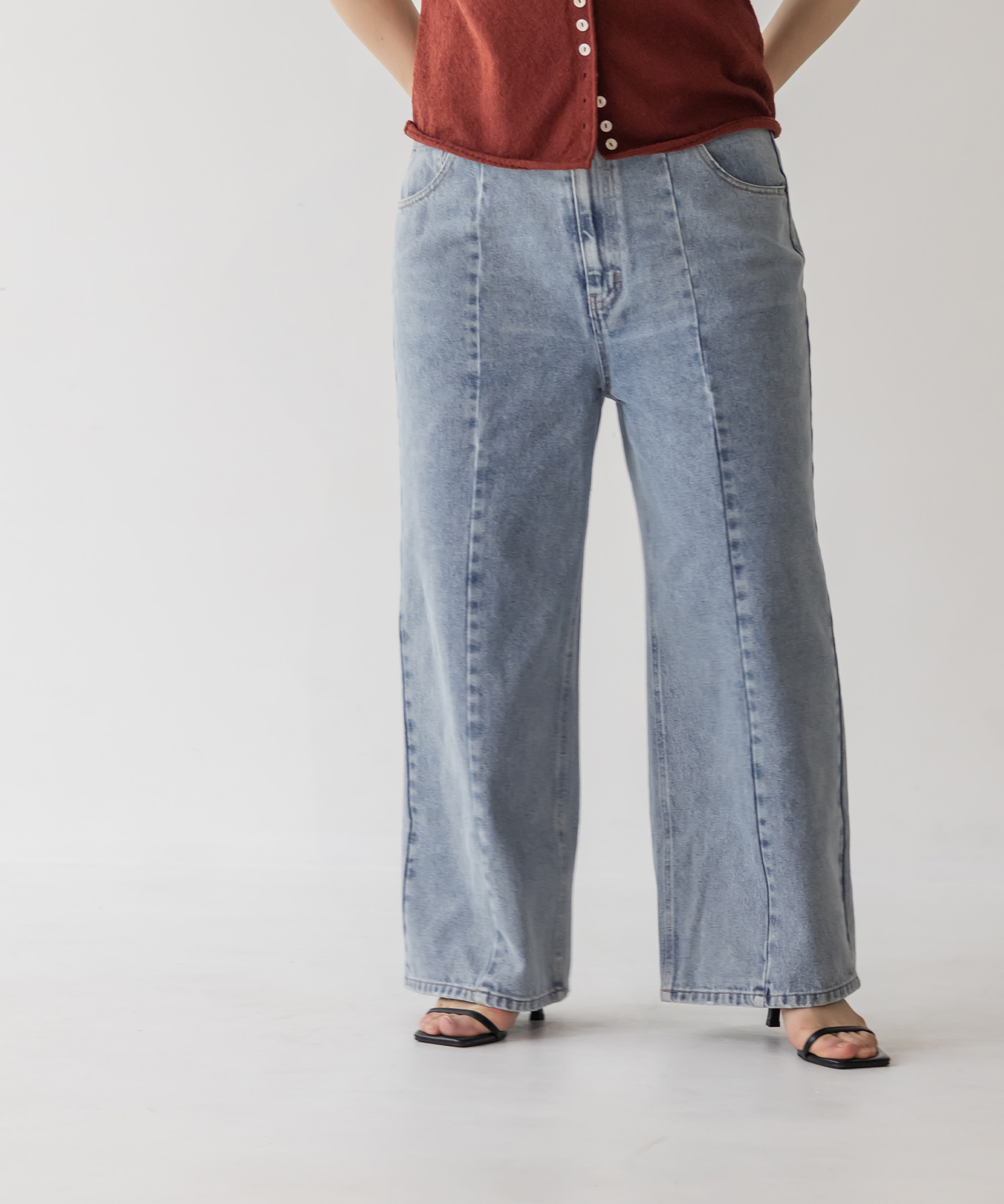 Center Seam Denim Pants